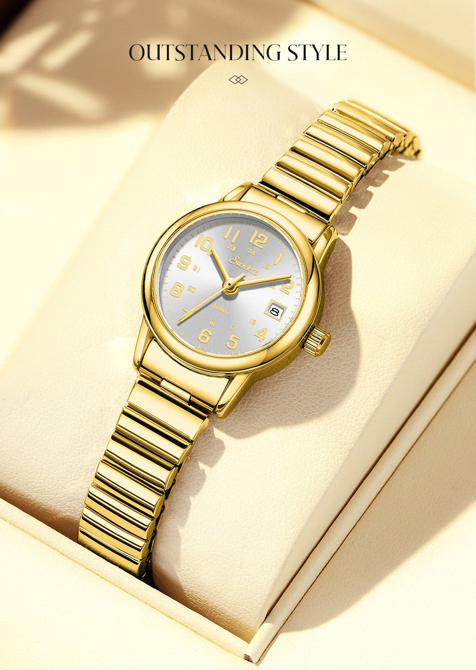 LIGE Sunkta Fashion Luxury Woman Watch Elegant Classic Simple Waterproof Calendar Stainless Belt Women's Wristwatch  Ladies Gift