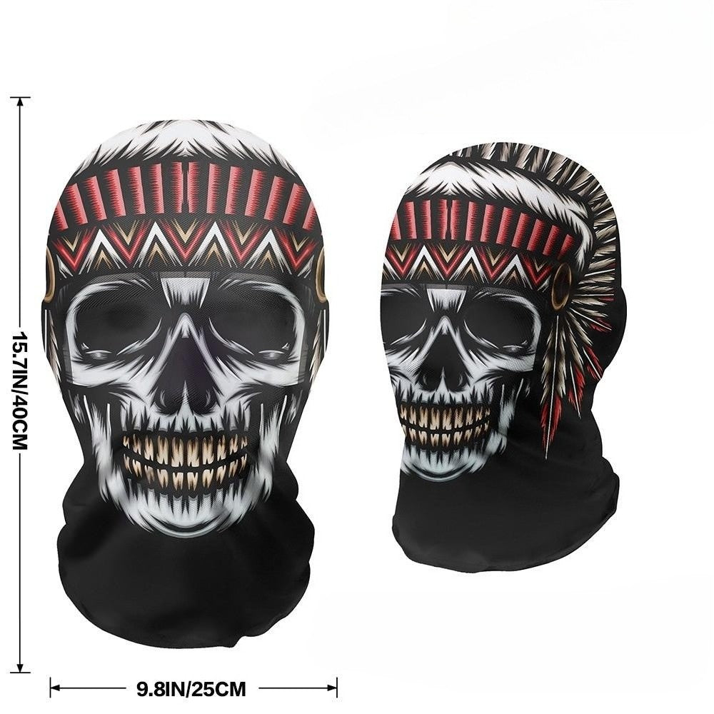 Skeleton Full Face Fashion Headgear, Breathable Mesh, Outdoor Riding, Holiday Disguise Headgear Mask