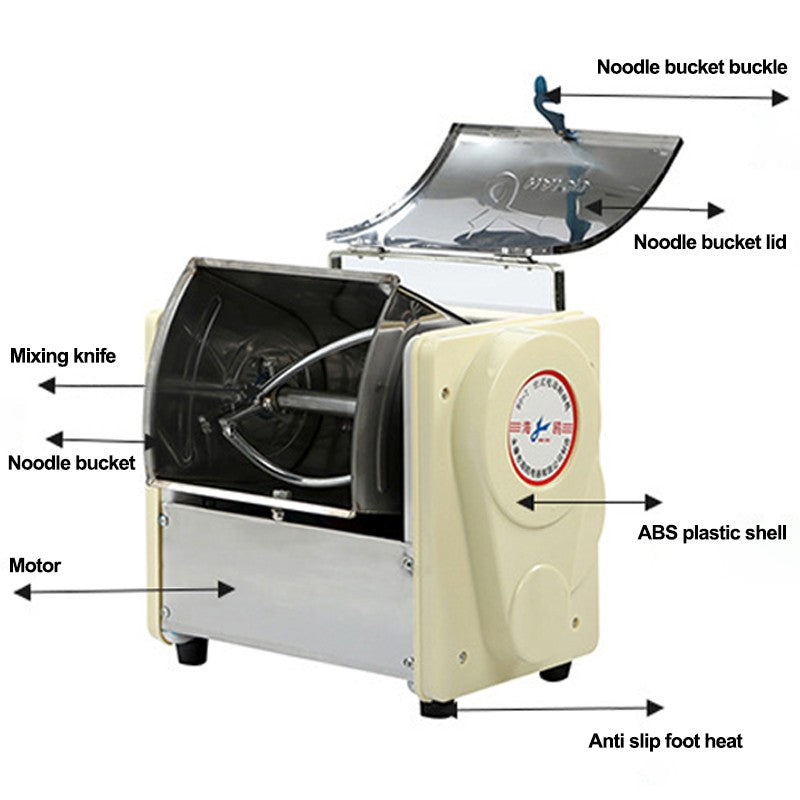 2KG Dough Mixer Machine Stainless Steel Multifunction Electric Dough Kneader Kitchen Multi-function Mixer Beater Home Appliance