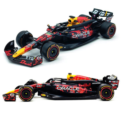 Novo em Estoque Bburago 1:43 Red Bull Rb20 Gp Britânico F1 Liga Miniatura Modelo Diecast Carro Blood Red Bull Brinquedos Presente Infantil