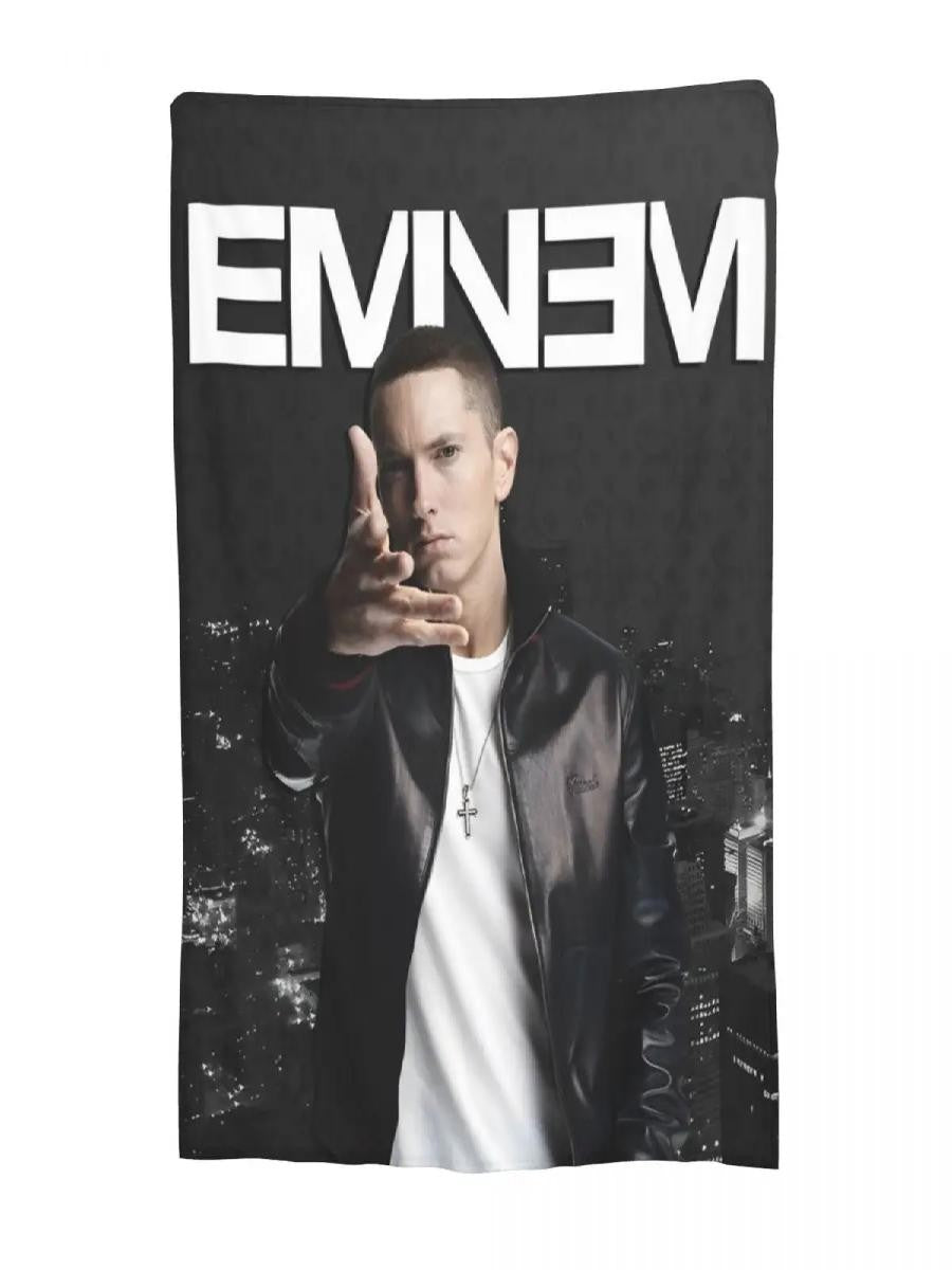 Eminem Inspired Coral Fleece Throw Blanket Super Soft Plush for Home Travel Bedding Air Conditioning  Summer Essential