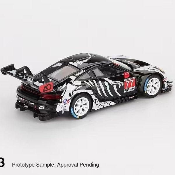 MINIGT 1:64 Porsche 911 GT3 R #77 #1143 Ao Racing2025 IMSA Petit Supercar Esportivo Carro de Liga Modelo em Miniatura Coleção de Carrinhos Diecast Brinquedo