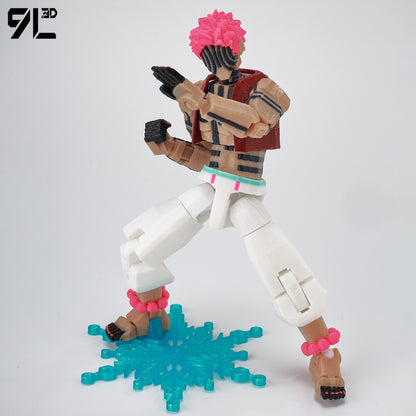 AKAZA Tanjiro Kamado Lucky Dummy 13, de Demon Slayer, impresso em 9L3D, figuras de ação articuladas Mannequin Toys para fãs de anime