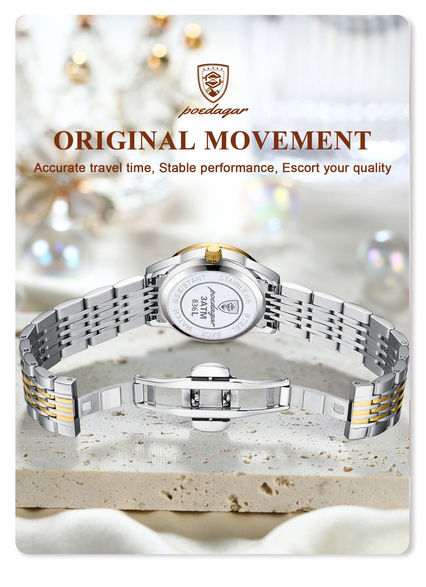 POEDAGAR New Luxury Woman Watch Waterproof Luminous Date Ladies Watch High Quality Stainless Steel Simple Women's Quartz Watches