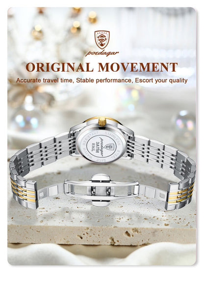 POEDAGAR New Luxury Woman Watch Waterproof Luminous Date Ladies Watch High Quality Stainless Steel Simple Women's Quartz Watches