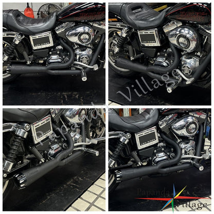 Motorcycle Full Exhaust Pipe Exhausts System Mufflers For Harley Dyna Wide Super Glide Fat Street Bob Low Rider FXDF 2006-2017