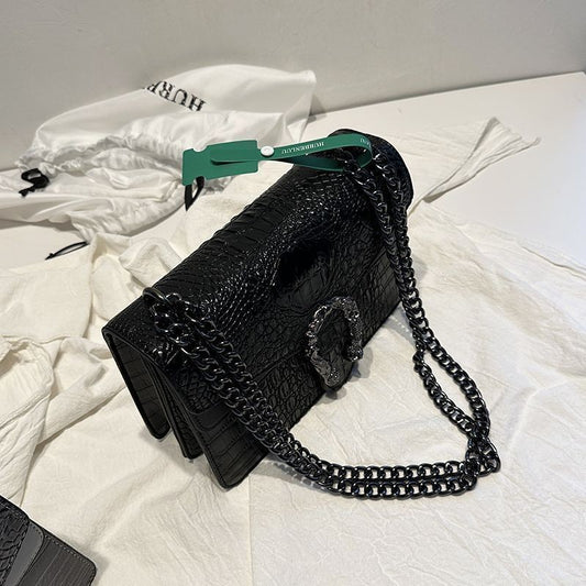Crocodile Pattern Underarm Bag Dionysus Handbag Texture Niche Chain Slung Shoulder Bag Explosions Fashion Trend Small Square Bag