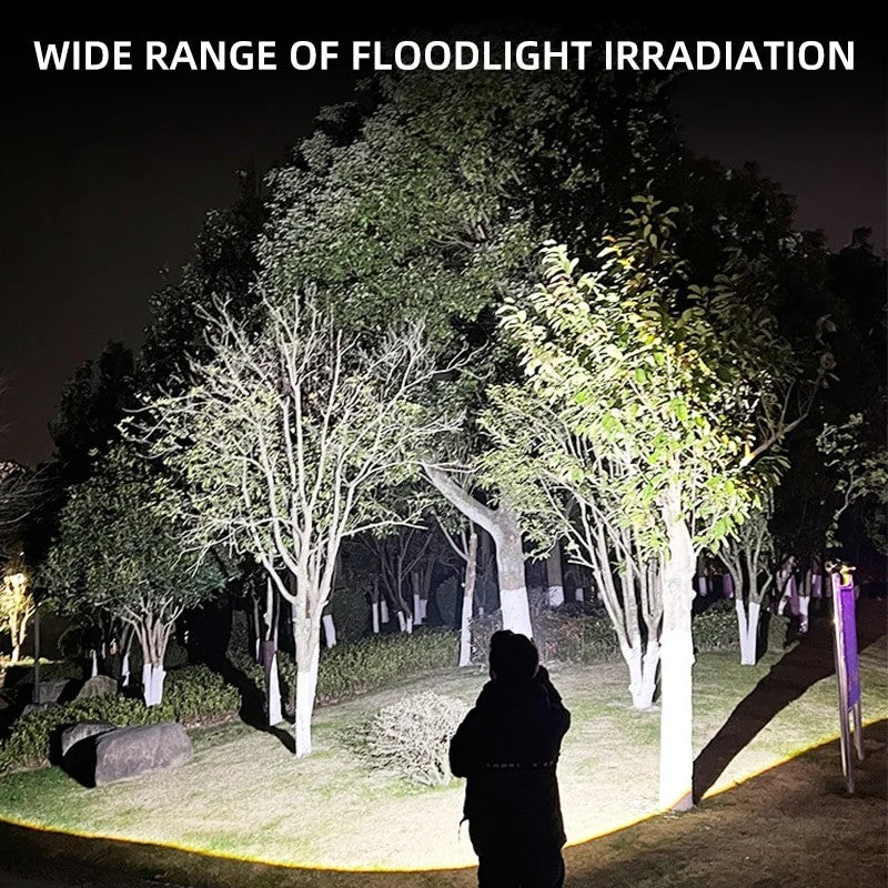 Portable Strong Light Flashlight Rechargeable USB 18650 Waterproof Zoom Fishing Hunting Camping 1 Lumens LED Tactical Flashlight