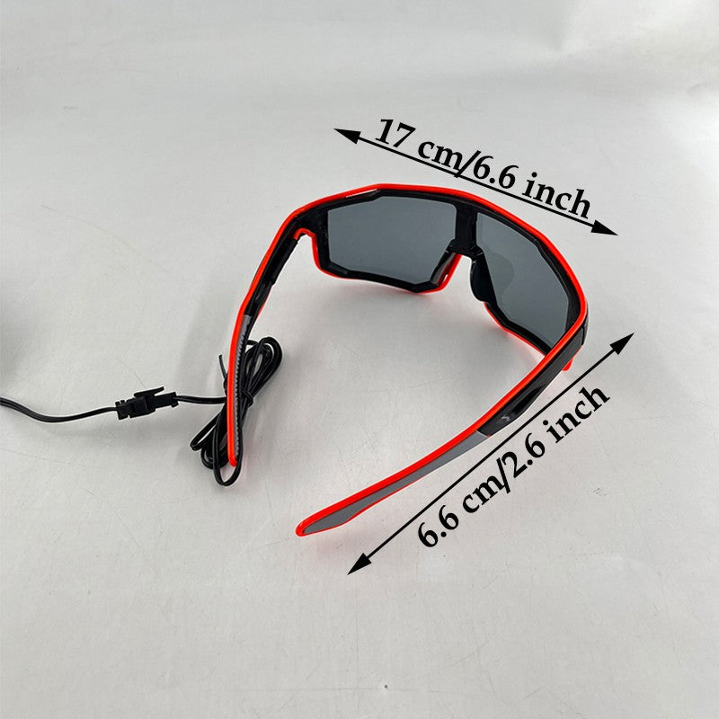 1PC Light Up LED Glasses Glow Sunglasses EL Wire Neon Glasses Glow in The Dark Party Supplies Neon Party Favors for Adults