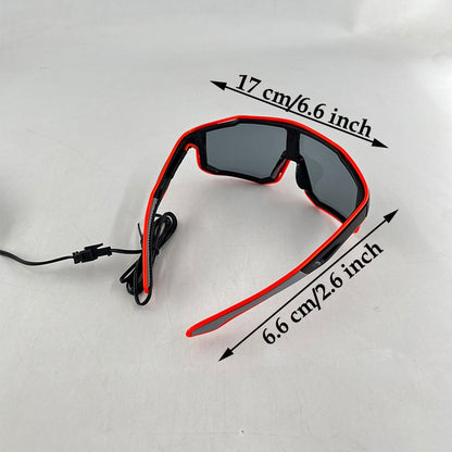 1PC Light Up LED Glasses Glow Sunglasses EL Wire Neon Glasses Glow in The Dark Party Supplies Neon Party Favors for Adults