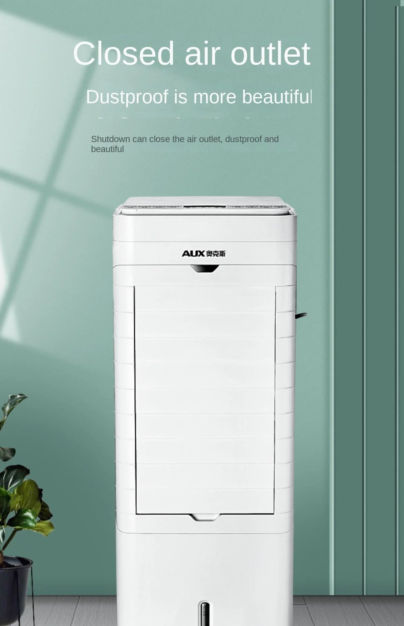 Ventilador de Ar Condicionado Portátil AUX Inovador 220V, Ventilador de Ar Frio de Uso Duplo com Funções de Aquecimento e Resfriamento A