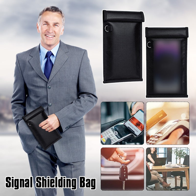 Car key Signal Shielding Bag Waterproof Fireproof RFID Blocking Pouch Car Key Faraday Bag RF Signal Blocker Mobile Phone Case