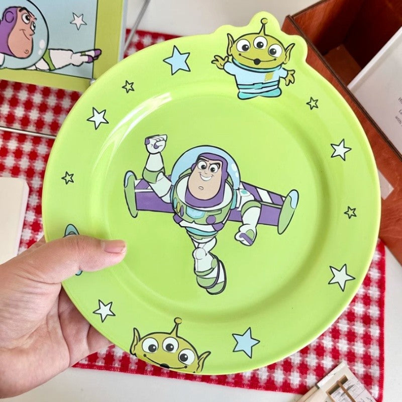 Disney Toy Story Buzz Lightyear Desenho Louça Utensílios Domésticos Pratos Infantis Tigelas de Iogurte Prato de Café da Manhã Presentes de Aniversário