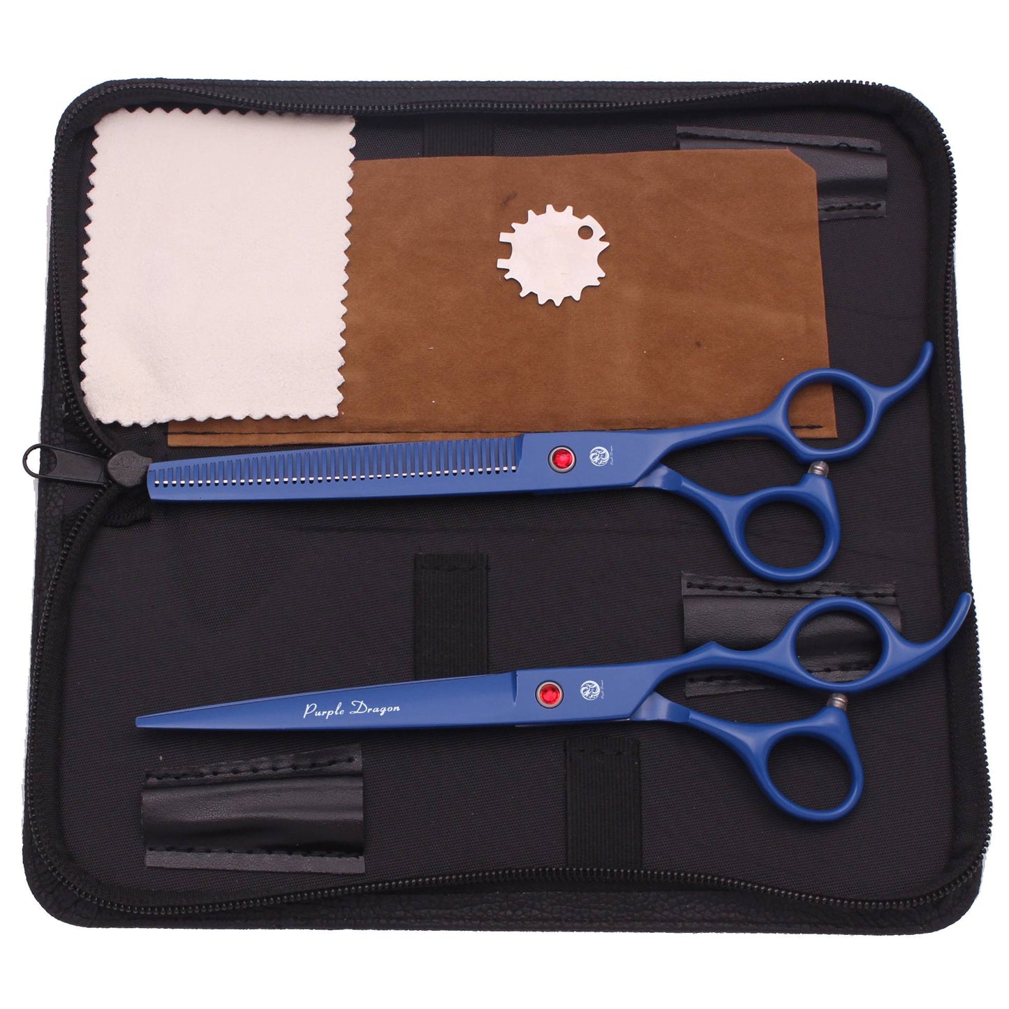 Dog Grooming Scissors Professional Stainless 7.5" Pet Hairdressing Scissors Dog Curved Scissors Thinning Shears Color Comb Z3088