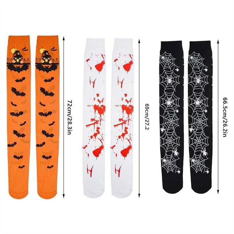 2024 New Men And Women Suitable Stockings Halloween Easter Nurse Skeleton Blood Socks Skull Socks Funny Prank Compression Socks