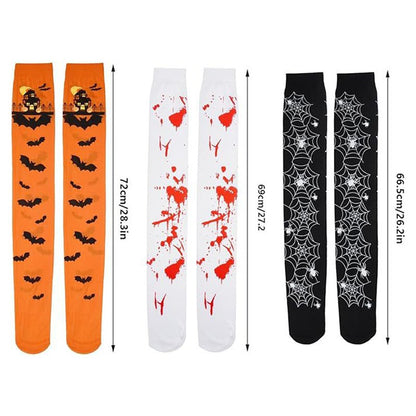2024 New Men And Women Suitable Stockings Halloween Easter Nurse Skeleton Blood Socks Skull Socks Funny Prank Compression Socks