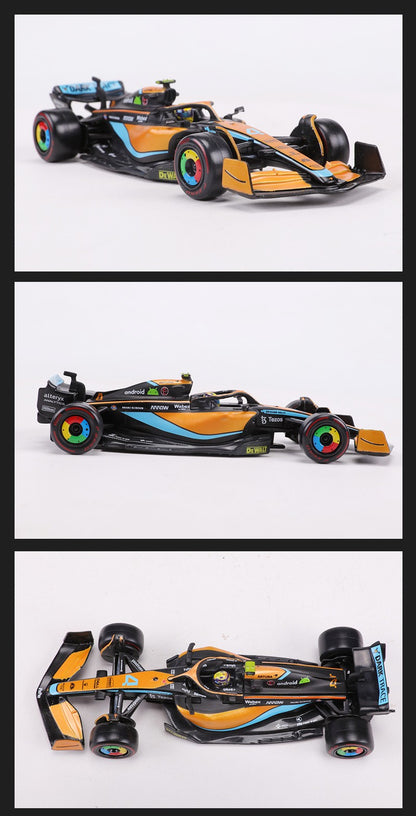 Burago 1:43 2022 McLaren MCL36 F1 Carro de Corrida N.º 3 N.º 4 Modelo de Carro em Liga