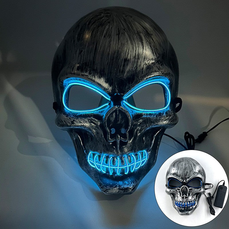 Cool Neon Light up Fox Mask Men Luminous Disguise Masks Glow in the Dark Cosplay Costume Trick or Treat Decoration