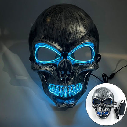 Cool Neon Light up Fox Mask Men Luminous Disguise Masks Glow in the Dark Cosplay Costume Trick or Treat Decoration