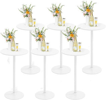 Modern Convertible Standing Cocktail Table, 40/22 Inch Dual-Height Round Bar Table for Dining and Serving