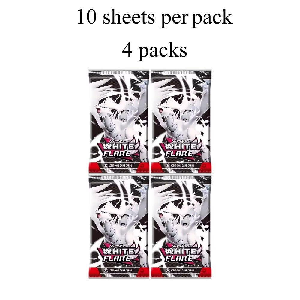 Novos jogos 4-36Pacote de Cartas Pokémon em Inglês Caixa de Booster Black Bolt White Flare Cartas de Batalha Pokémon Troca de Jogo Presente