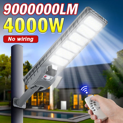 9000000LM 4000W/3000W/1000W Solar Lights Outdoor Waterproof Street Lamp Floodlight With Motion Sensor Garden Courtyard Wall Lamp