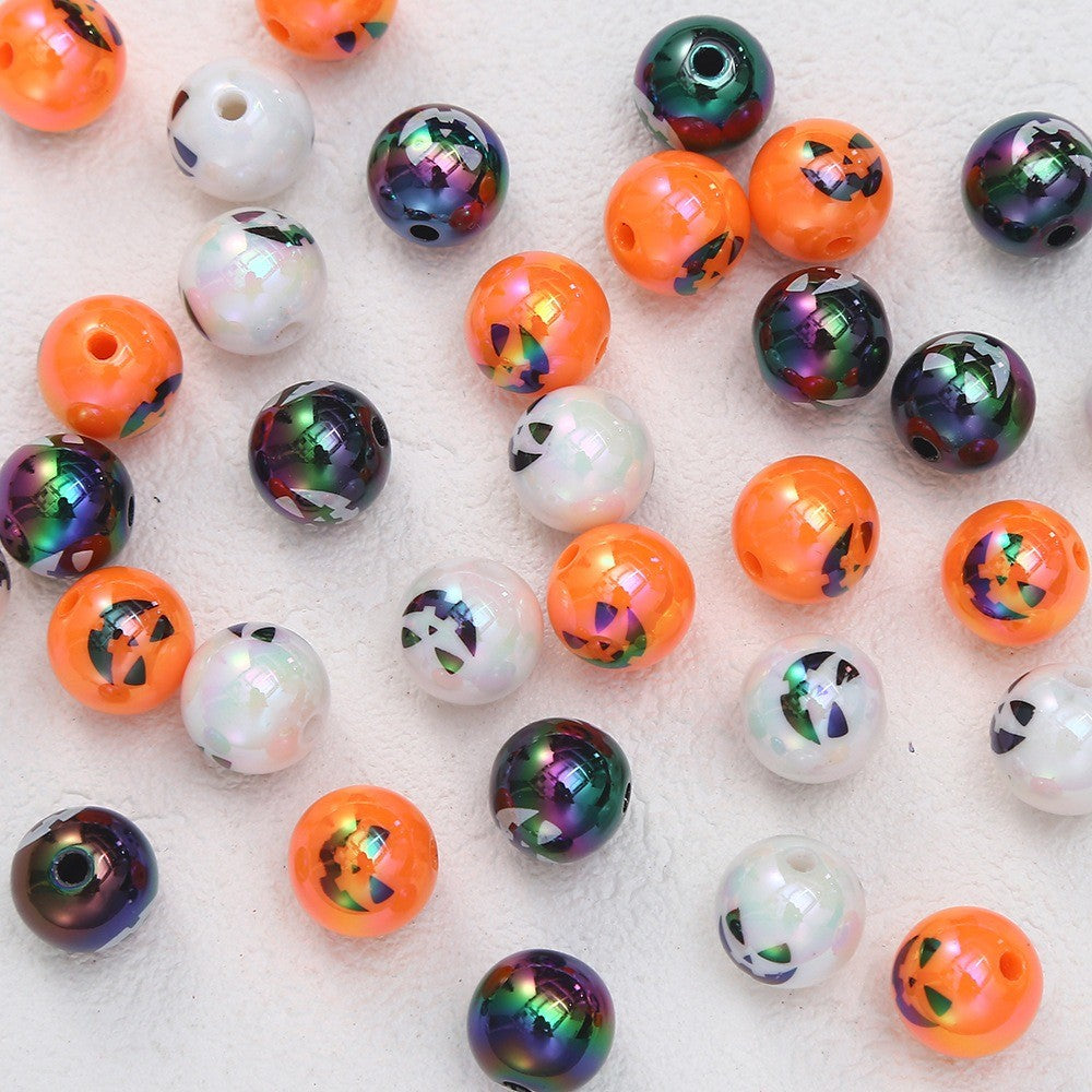 10-30PC 16mm Halloween Theme Ghost Pumpkin DIY Beads for Halloween Prank Carnival Party Decorations Party Favors Gift Bag Filler