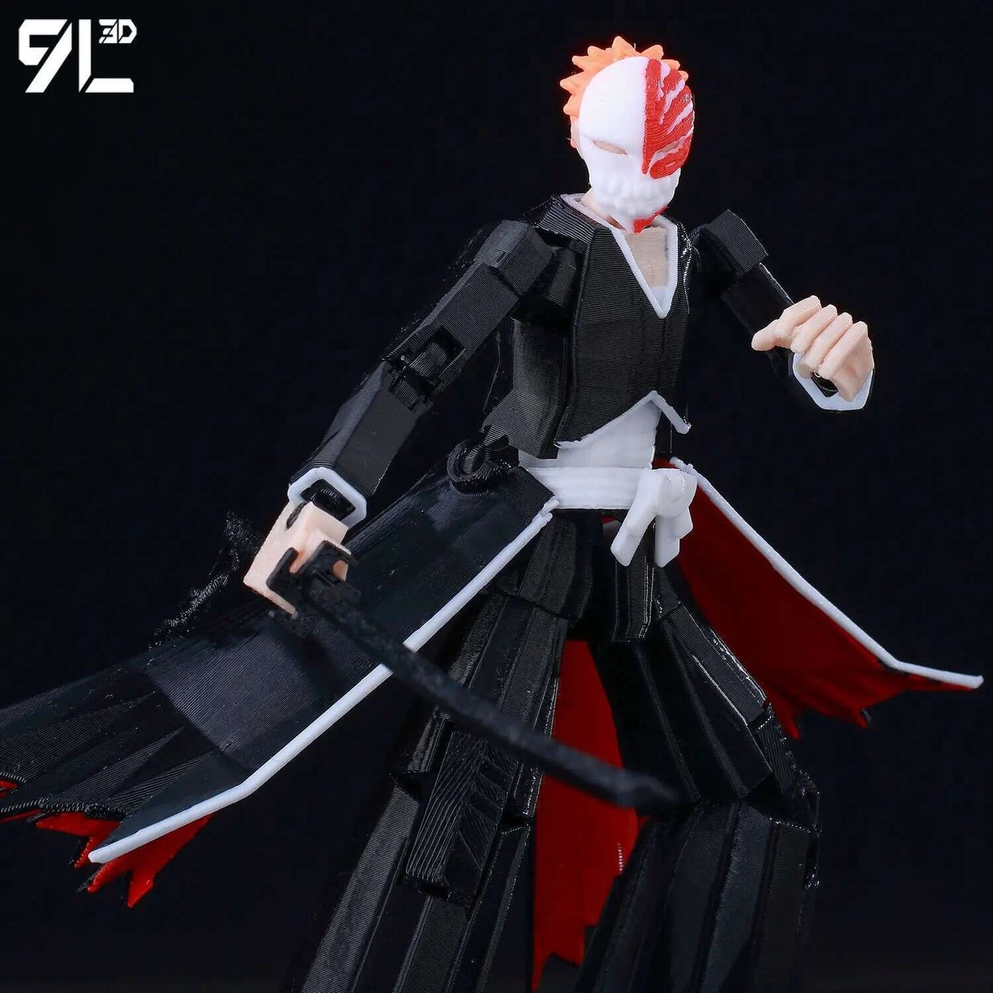 9L3D Lucky13 Titan 13 Ichigo Kurosaki Anime Action Figure Dummy 13 Espada Posável Máscara Oca Modelo Decoração Surpresa de Aniversário