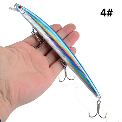 16 Cores 18cm 24g Isca Artificial Minnow Laser Crankbait Dura Isca Artificial Plástico Grande Iscas Artificiais para Pesca Marinha