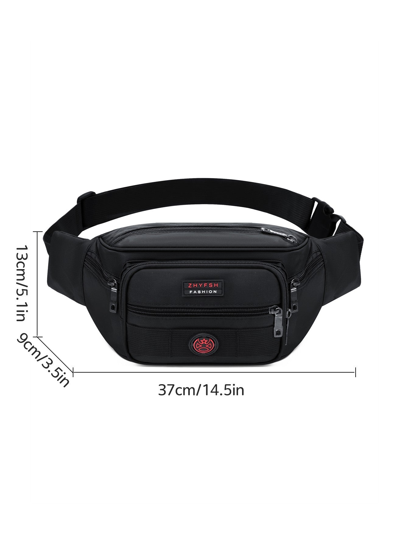 Unisex Multifunctional Waist Bag Large Capacity Waterproof Oxford Business Pack Trendy Crossbody Chest Bag for Travel Work