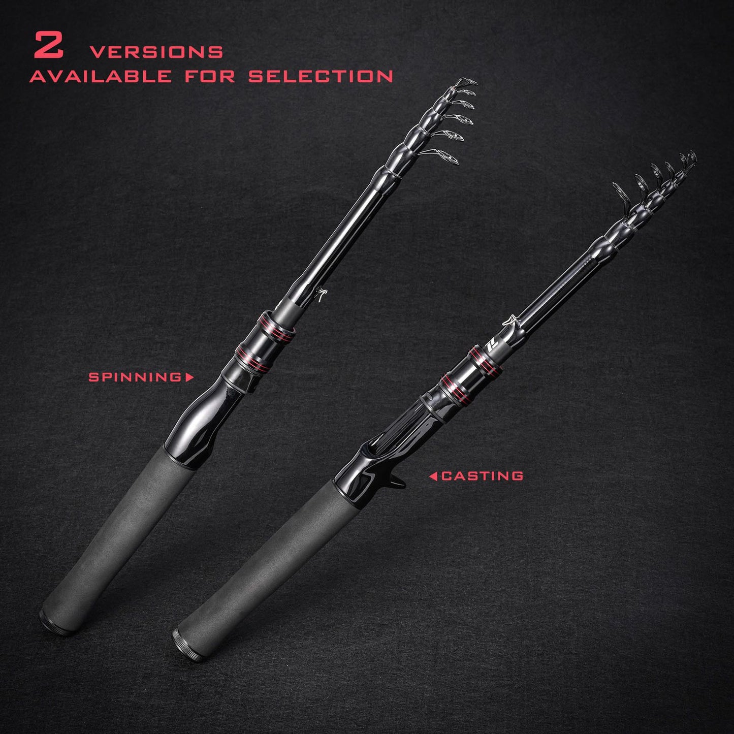 Casting Fishing Rod Carbon Fishing Rod Camping Fishing 4-6 Guides Compact Collapsed Size Fast Action Fishing Rod