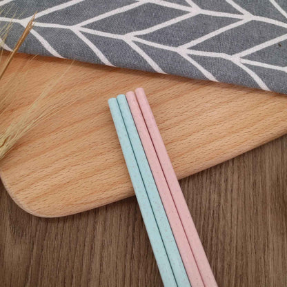 1 Pair of Wheat Straw Chopsticks Healthy Tableware Non-slip Chinese Chopsticks Kitchen Tools Reusable Sushi Food Tableware