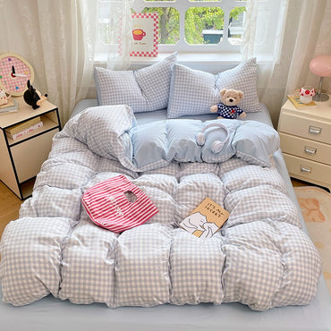 Pre-Washed Microfiber Duvet Cover Set with 2 Pillowcases - Ultra Soft Wrinkle-Resistant Bedding Set, Hypoallergenic & Breathable