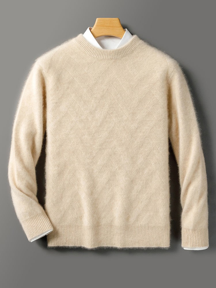 Men's Cashmere Sweater Autumn Winter  O-neck Long Sleeve Pullover  Casual Clothing 100% Merino Wool high-end Knitwear Top