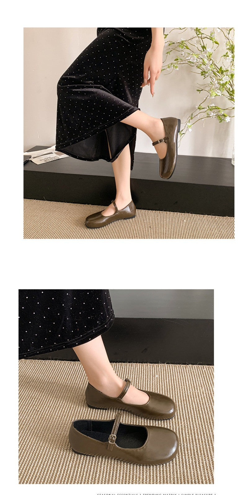 2025 New Elegant Comfortable and Versatile Woman Round Toe Lady Barefoot Flats Elegant Soft Sole Ballerina Party Mary Jane Shoes