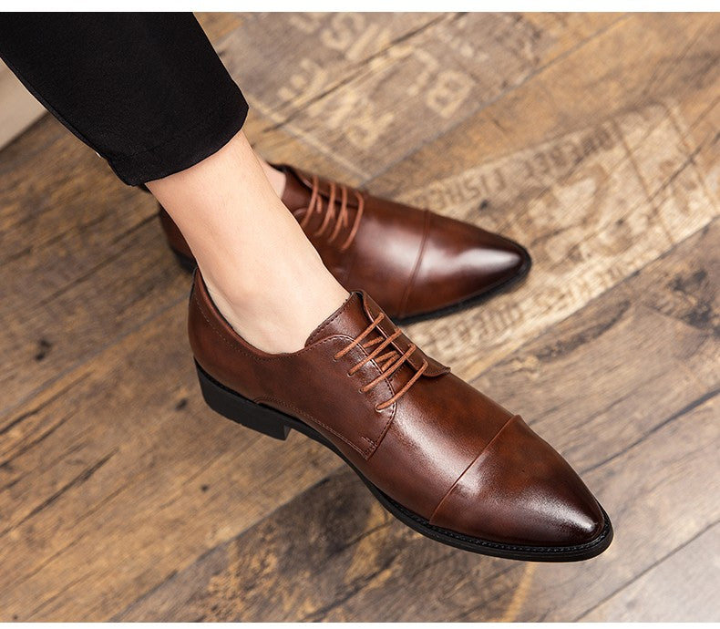 Men's Dress Shoes Classic Casual Business Leather Shoes Men Retro Office Wedding Leather Formal Social Brogues Shoes For Men