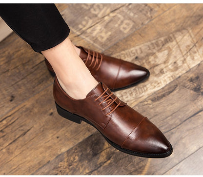 Men's Dress Shoes Classic Casual Business Leather Shoes Men Retro Office Wedding Leather Formal Social Brogues Shoes For Men