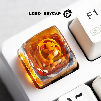 Teclas personalizadas de resina fundida com tema de Pokémon, Pikachu, Gengar para teclado mecânico - Presente personalizado