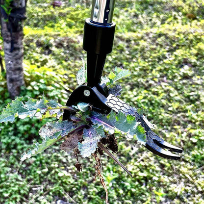 4 Claw Stand Up Weed Puller Stand Up Weed Puller 44 Inch Adjustable Handle 4 Claw Hand Weeding Tool for Garden Lawn Yard