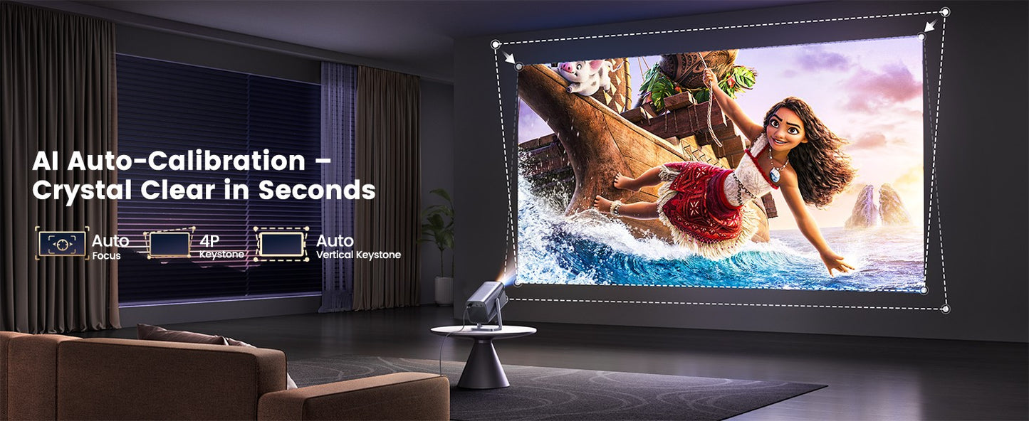 IWIMIUS 4K Projector Netflix Officially 800ANSI Native 1080P Auto Focus & Keystone 30000 lumens BT5.2 WIFI6 Portable 360° Rotate