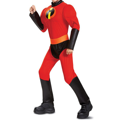 Adult The Incredibles Cosplay Costume Anime The Incredibles Red Jumpsuit Bodysuit Mask Full Set Halloween Costumes for Men Women