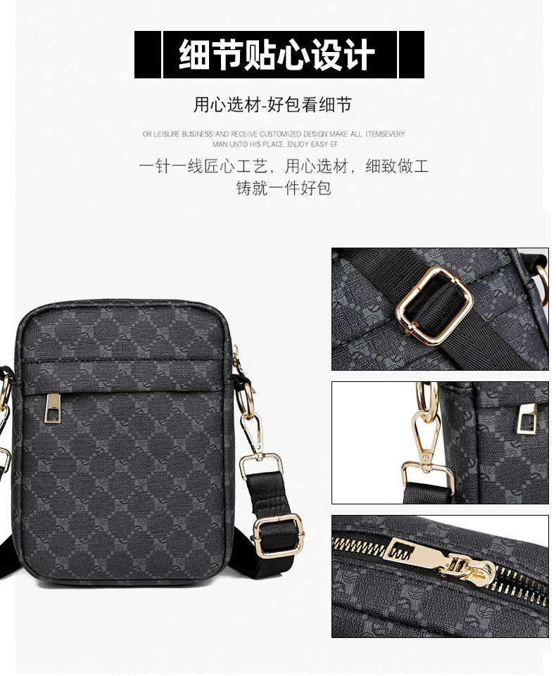 Luxury Designer Men Small Shoulder Bag PU Leather Messenger Crossbody Phone Bag For Men Vintage Style Men Handbag Bag Bolsa Sac