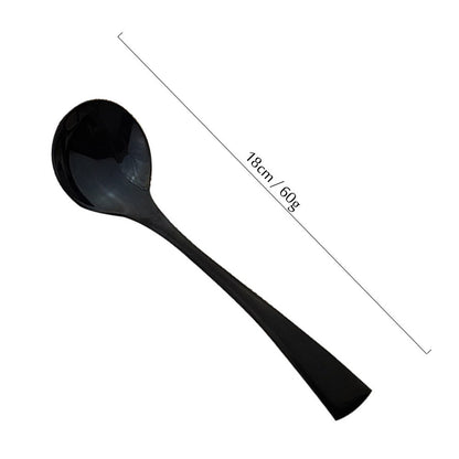 JANKNG Conjunto de Talheres Preto 1 Peça Aço Inoxidável 18/10 Ocidental Talheres de Mesa Garfo Faca de Bife Manteiga Jantar