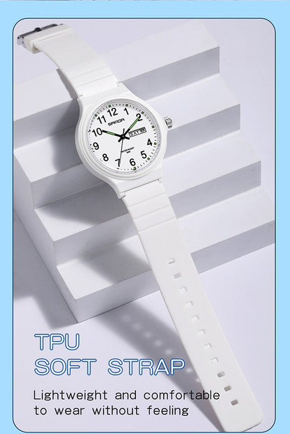 SANDA 9072 Student Quartz Watch Simple Light Fashion Resistant Outdoor Sport Wristwatch for Boy and Girl Best Gift