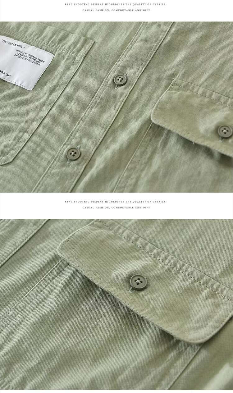 Men's Short Sleeve Cargo Shirt Streetwear Summer Loose Fit Workwear Shirt with Chest Pocket Breathable Cotton Daily Outfits Tops