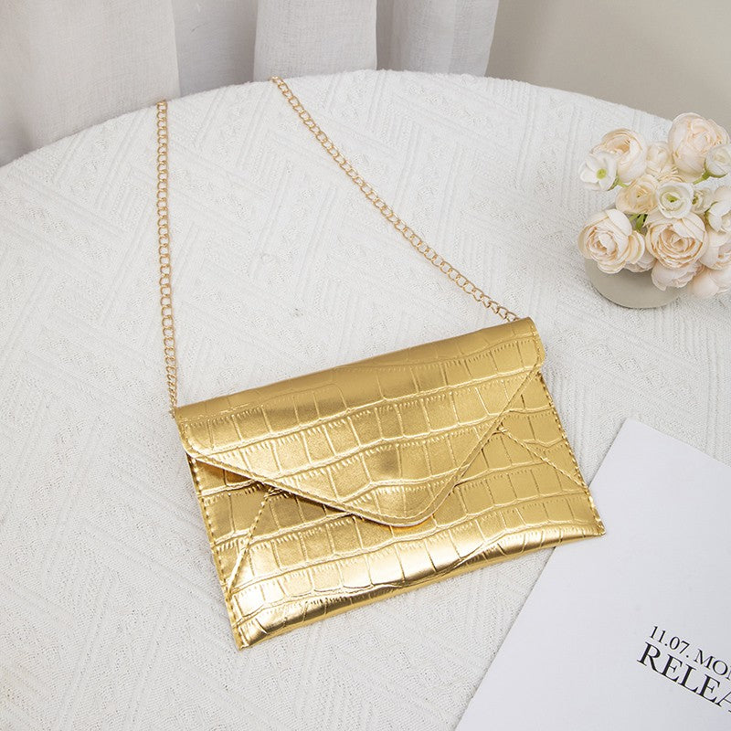 Gold Silver Evening Bag Women Elegant Fashion Banquet Clutch Chain Shoulder Bags Luxury Purse Female Wedding Party Bags Wallet
