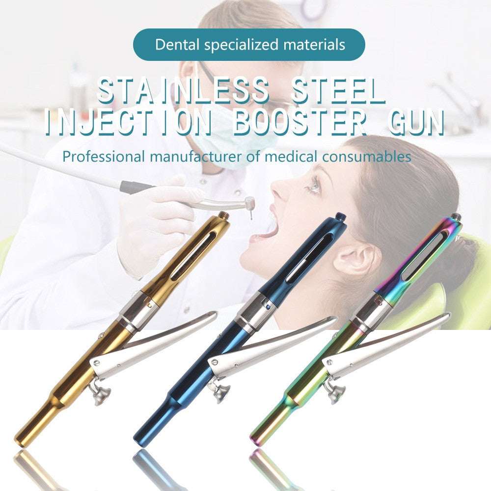 Seringa Odontológica PIORPOY Citoject Seringa de Anestesia Intraligamentar Odontológica Automática Tipo Caneta Reta Aço Inoxidável
