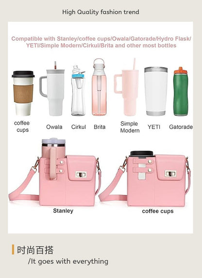 Water Bottle Bag Outdoor Portable Crossbody Multifunctional Universal Protection Pouch Single Shoulder Solid Color Storage