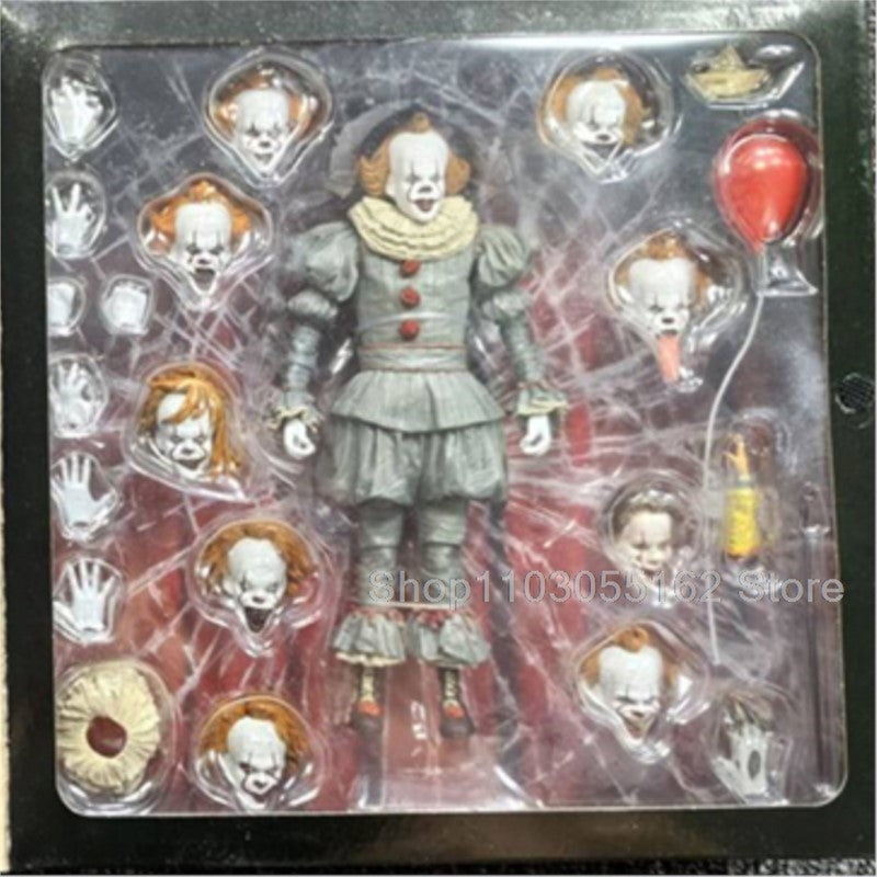 NECA As Muitas Faces de Pennywise Boneco Articulado Troca Rosto Pennywise Brinquedos Modelo Colecionável Presente de Aniversário