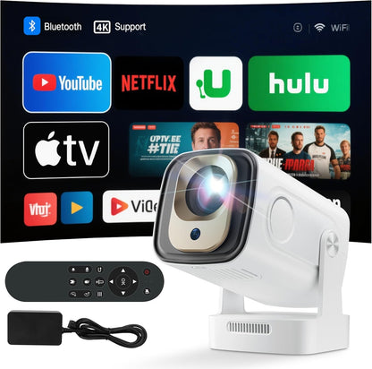 XGODY Projector Gimbal 5 Pro/3S 4K Android 11.0 Native 1080P/720P Autofokus 330ANSI Dual Wifi Bluetooth Home Theater Cinema